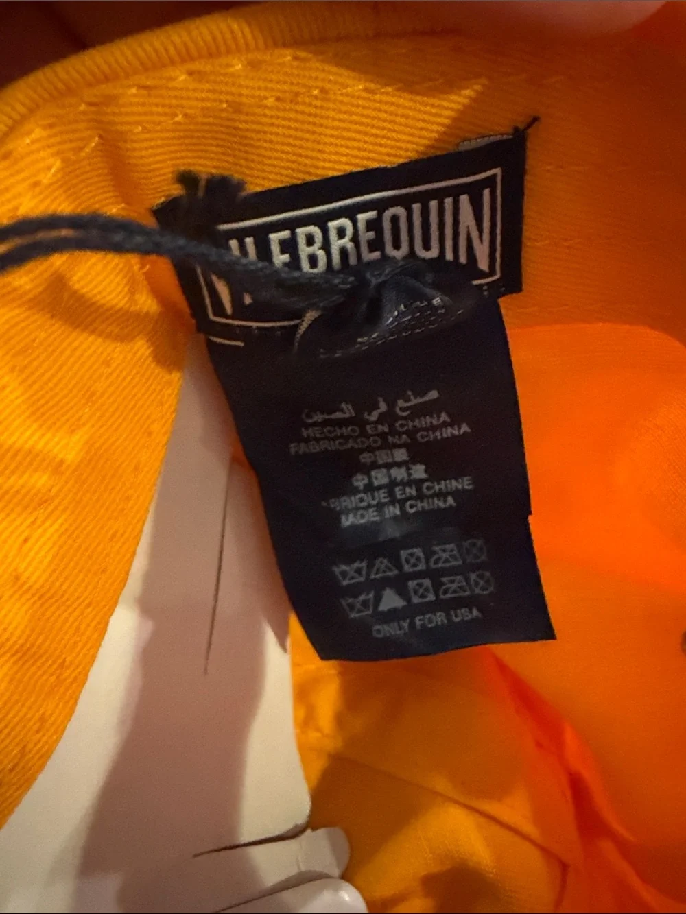 Vilebrequin Yellow Orange Mango color  Baseball Cap